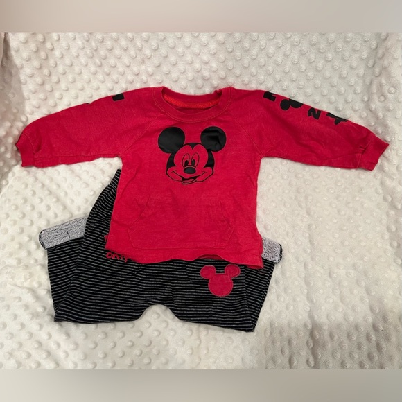 Disney Mickey Mouse Long Sleeve T-Shirt and Sweatpants /size 18months - Picture 1 of 9